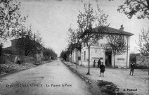 Portes-lès-Valence.- La poste, réalisation de l'architecte M. Allingry en 1912, l'actuelle rue Jean Jaurès.