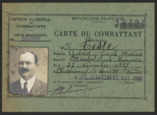 Teste, Gabriel Joseph Marius