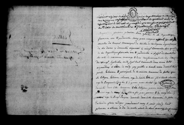 Publications de mariages (an VI-1897).