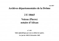 1er janvier 1682-22 décembre 1683