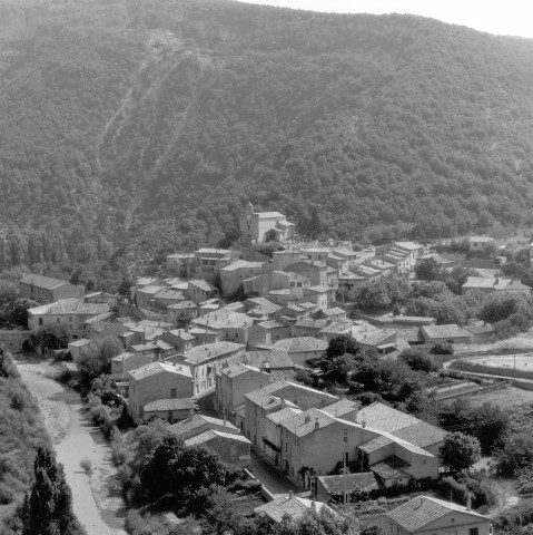 Vue aérienne du village.