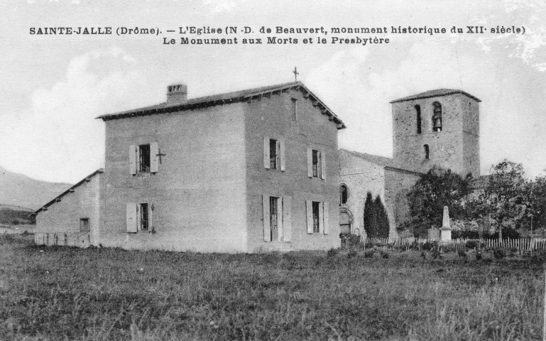 Sainte-Jalle.- L'église Notre-Dame-de-Beauvert.