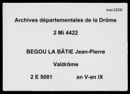 27 thermidor an V-7 pluviôse an IX