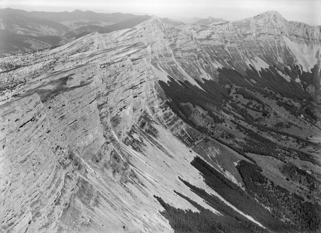 Vue aérienne du plateau.