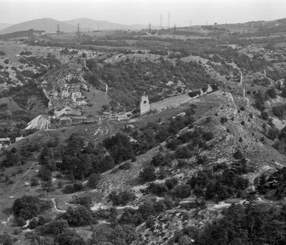 Vue aérienne des remparts.