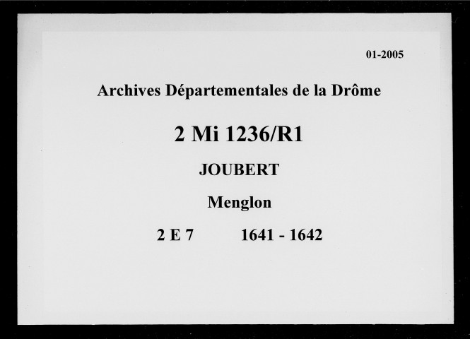 3 mars 1641-7 décembre 1642