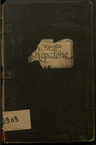 Table alphabétique générale (1874-1882).