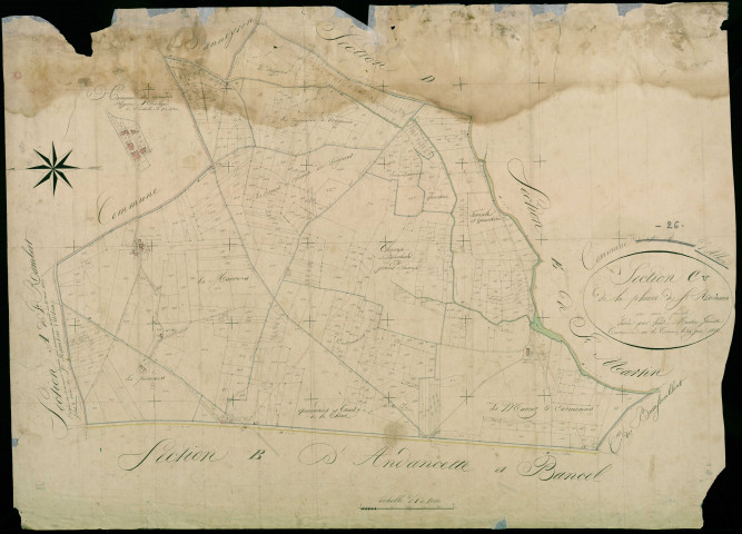 Section C, Plaine de Saint-Romain (la). Eymards (hameau des) (agrandissement)