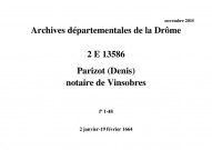 2 janvier-19 février 1664