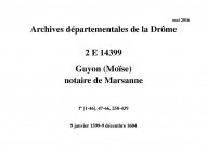 9 janvier 1599-9 décembre 1604