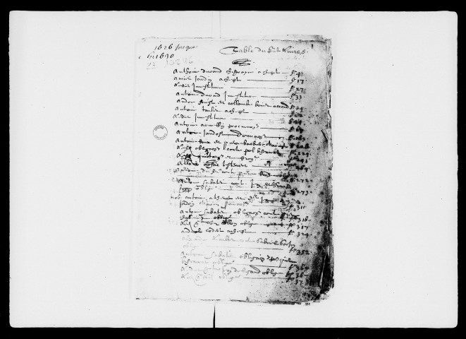 19 avril 1625-9 octobre 1667