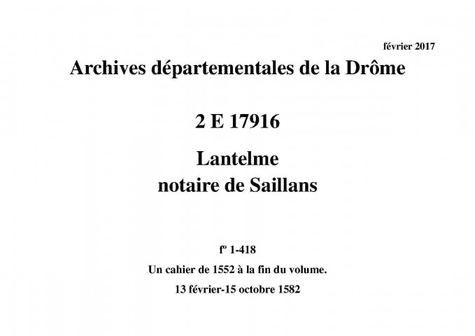 13 février-15 octobre 1582