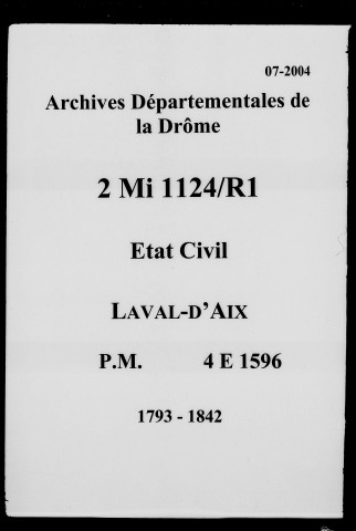 Publications de mariages (1792-1842).