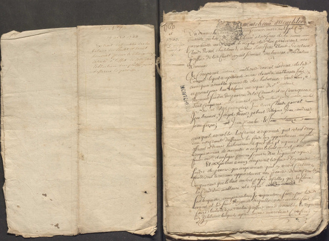 BB 1. Registres de délibérations.