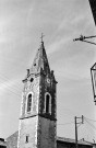 Mours-Saint-Eusèbe. - Le clocher de l'église Notre-Dame.