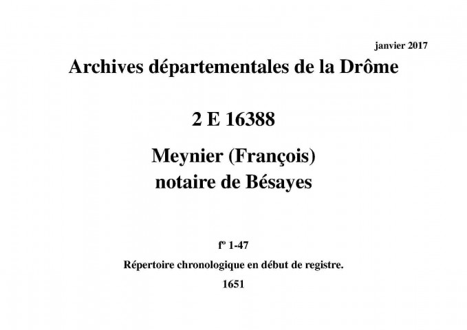 janvier-octobre 1651