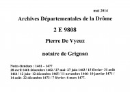 Notes étendues (28 avril 1461-6 mars 1477).