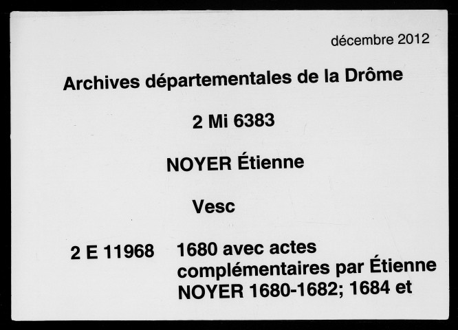 1er février 1680-8 février 1681