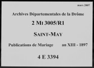 Publications de mariages (an XIII-1897).