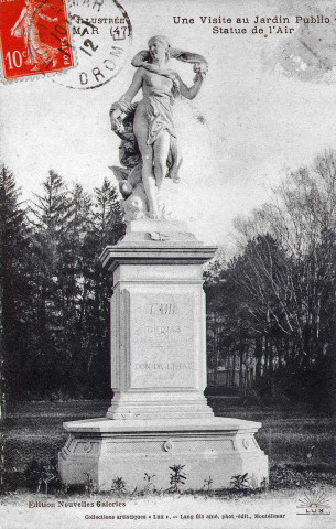 Le Jardin Public, la statue de l'Air (1889).