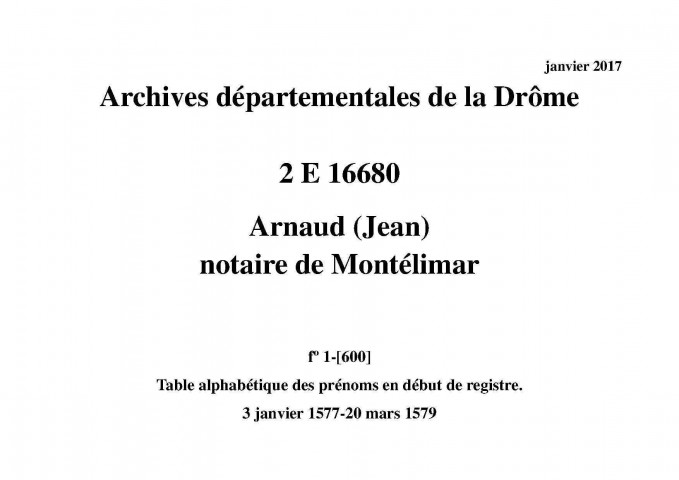 3 janvier 1577-20 mars 1579