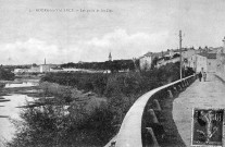 Bourg-lès-Valence.- Vue générale du village et des quais.