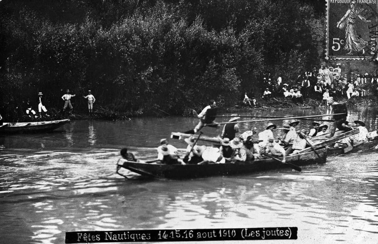 Bourg-lès-Valence.- Fêtes nautiques sur le Rhône du 14 au 16 août 1910.