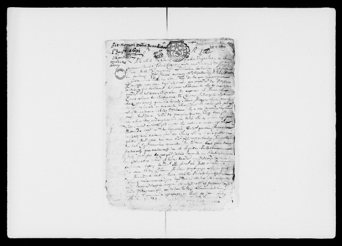 1er janvier 1691-13 décembre 1693