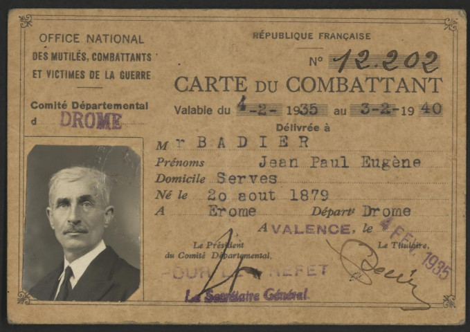 Badier, Jean Paul Eugène