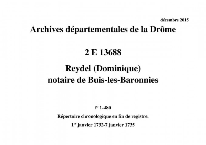 1er janvier 1732-7 janvier 1735