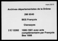 1er janvier 1680-29 mai 1681