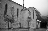 Bouvante.- La façade sud de l'église Saint-Sébastien de Bouvante-le-Bas.