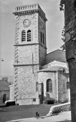 Allex.- Le clocher de l'église Saint Maurice.