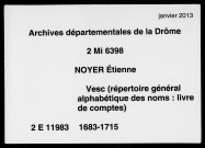 Répertoire général (17 décembre 1683-14 juillet 1715).