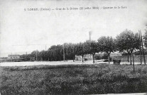 Loriol-sur-Drôme.- La crue de la Drôme, quartier de la gare, le 22 juillet 1914.