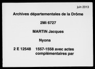 27 décembre 1557-21 décembre 1558