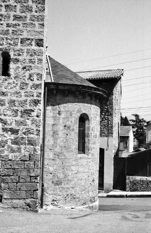 Saint-Nazaire-en-Royans. - La face ouest du clocher de l'église Saint-Nazaire.