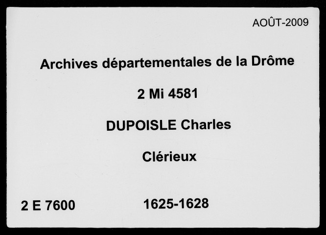 1er janvier 1625-2 janvier 1628