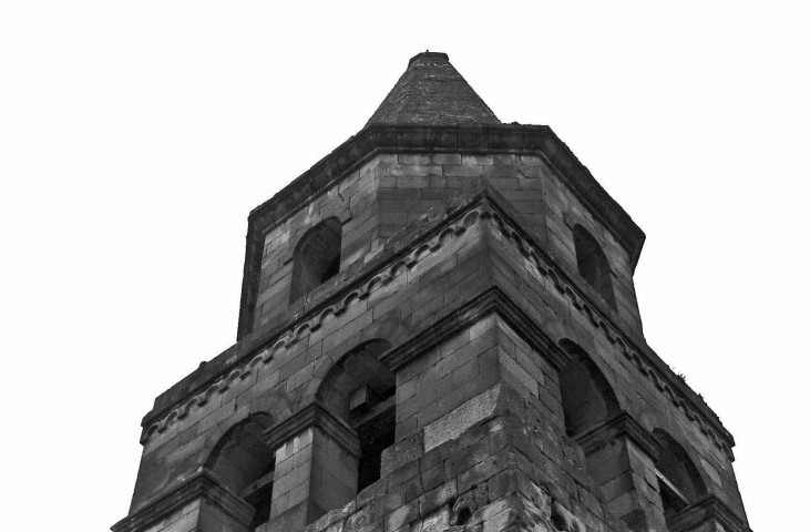 Mours-Saint-Eusèbe.- Le clocher de l'église Notre-Dame.