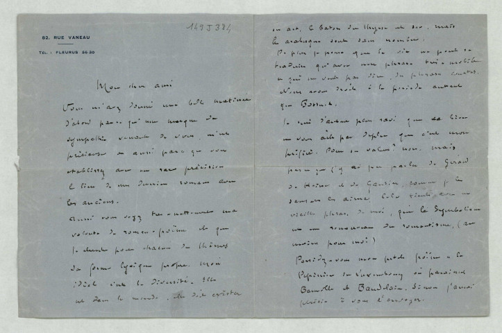 LAS le remerciant pour son article.