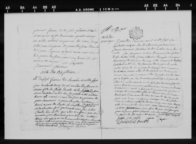 Religion protestante. - Déclarations de naissances, mariages, décès (1788-1789).