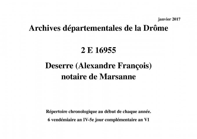 6 vendémiaire an IV-5e jour complémentaire an VI