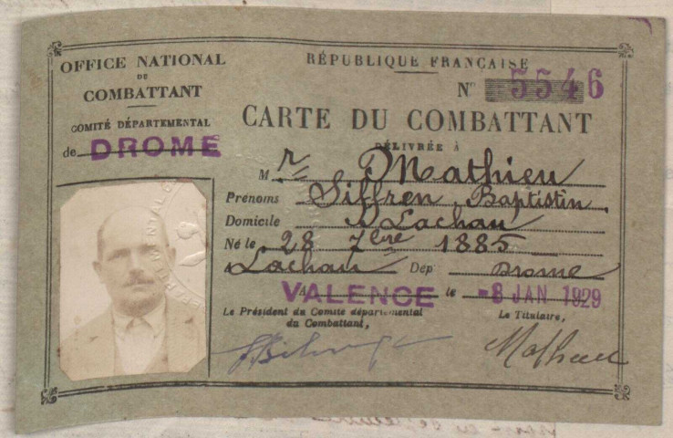 Mathieu, Siffren Baptistin