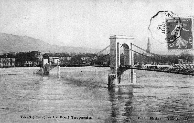 Tain-l'Hermitage.- La passerelle Marc Seguin.