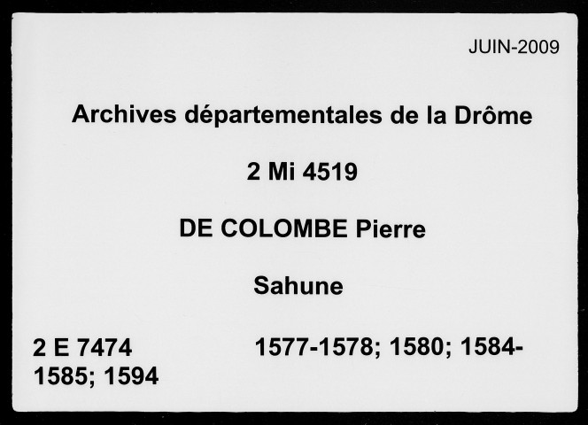 2 janvier 1577-5 mars 1594