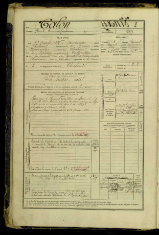 n°1-493 avec table alphabétique.