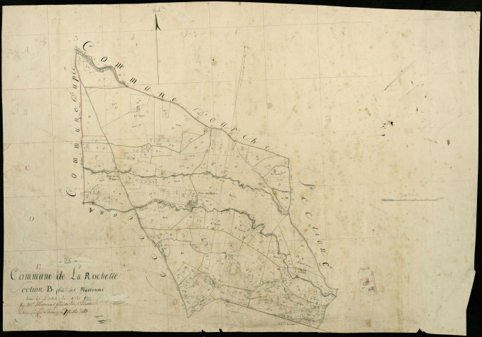 Section B, Massonnes (les). Peu (hameau du) (agrandissement).