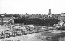 Le pont suspendu sur le Rhône.