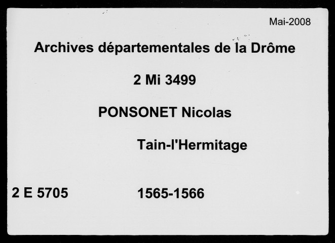 16 mai 1565-2 novembre 1566