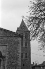 Saint-Vallier. - La façade occidentale et le clocher de l'église Saint-Valère.